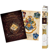 ABY style Komplat plakatov Harry Potter - Fakultete in Ravbarjevo karto 2 kosi 52 x 38 cm