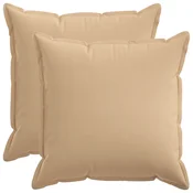vidaXL Prevleka za blazino 2 pcs HOUTEN Krem 70 x 70 cm Lažni lanu