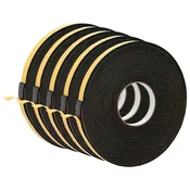 Vidaxl Samolepilni pena trak 5 szt. Črna 15mm x 10m CR pena