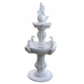 Casa Padrino baroque fountain dolphins white/gray A� 80 x H. 170 cm