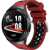 GS Silikonski pašček za Huawei Watch GT 2e, rdeč/črn