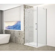 Pravokotni zaslon TRINITY CHROME 1200x900 mm, mat steklo, levo - 120x90 cm - Gelco - TRINITY - 36 - Pravokotne tuš kabine - 1200 - 2000 - 900 - 8 - 14