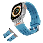 Pašček za Apple Watch 2 3 4 5 6 7 8 9 10 42 mm 44 mm 45 mm 49 mm svetlo moder