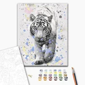 Slika za samostalno slikanje - White Tiger 40x50