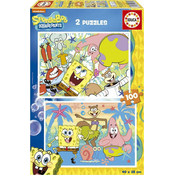 Educa Puzzle Sponge Bob 2x100 kosov