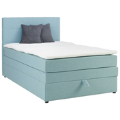 Welnova POSTELJA BOXSPRING 120 cm x 200 cm , tekstil svetlo modra