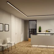 Paulmann LED-svetlobna letev Linion, črna, 100 cm, 3.000 K - Dnevna soba/jedilnica - Sodobni - Aluminij