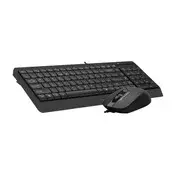 Tastatura + miš A4TECH A4-F1512, Žicna, USB; Crna boja