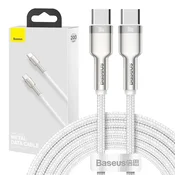 BASEUS USB-C kabel Cafule Metal 100 W, 2 m – bel