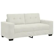Vidaxl Dvosed kremne barve 180x77x82 cm žamet