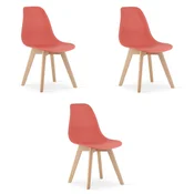 shumee KITO stol cinober/naravne noge x 3