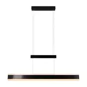 Trio Lighting LED viseča svetilka Arcola črna, dolžina 152 cm, dotikni dimmer, CCT - Dnevna soba / jedilnica - Sodobni - Kovina