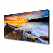 tulup.si Slika na platnu Stones morje landscape 140x70 cm