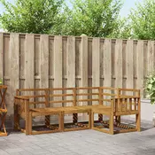 Set vanjskih sofa 4 kom. Prirodna Cvrsto drvo akacije