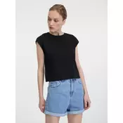 Orsay Black Womens Crop T-Shirt - Womens