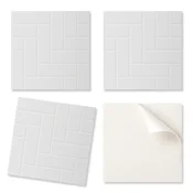 shumee Samolepilne vinilne ploščice z vzorcem ribje kosti in opeke 9x30x30 cm
