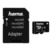 HAMA microSDXC 256GB Class 10 UHS-I 80MB/s + adapter/mobilni telefon
