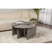 Hanah Home Klub sto Moira, O90x41cm, Sivi