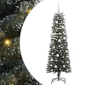 Vidaxl Umestno božično drevo Zelena 120 cm PVC, plastika in jeklo