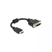 DELOCK adapter HDMI (M) NA DVI 24+1 (Ž), 20cm