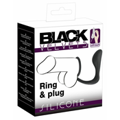 Black Velvets Prsten za penis sa anal plagom