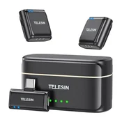 TELESIN Brezžični mikrofon za kravato + powerbank TELESIN za telefone (USB-C)