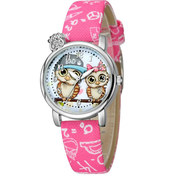 Otroška ura Owl - roza 1 KP11301