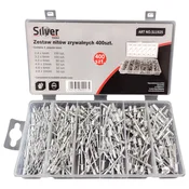 Slepe kovice 2,4-4,8mm komplet 400kos aluminijaste 67233
