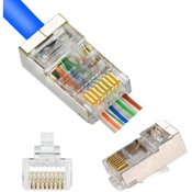 Konektori pass through, FTP Shield, RJ45, cat6 - pakovanje 100kom