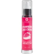 Miramarket LUBRIKANT ZA POLJUBLJANJE Z VROČIM UČINKOM STRAWBERRY & CREAM 50 ML