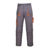 MONSUN Radne pantalone Contrast/ siva/narandžasta