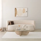 Hanah Home Klub sto Lily 90cm Bež