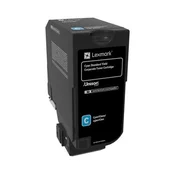 Lexmark 74C2SCE toner, original, cian, 7000 strani