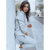 DStreet Bluza damska BASIC z kapturem szara