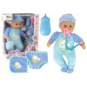 Otroška lutka Sound Pacifier Bib Blue Pižama Mucek