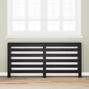 vidaXL prevleka za radiator črni hrast 175x20x82 cm inženirski les