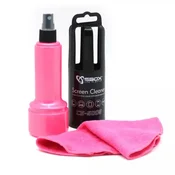Set za cišcenje LCD, LED i Plazma ekrana sa mikrofiber krpicom pink CS 5005 P SBox