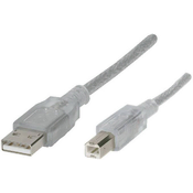 Renkforce Renkforce USB kabel USB 2.0 USB-A vtič\, USB-B vtič 1.80 m transparentna RF-4538144, (20417370)