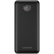 Canyon powerbank PB-2002, 20000 mAh Li-poly QC&PD, zaslon, vhod USB-C, izhod 1x USB-C + 2x USB-A, črna