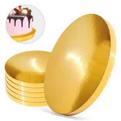 shumee Podstavek za torto zlat 34 cm 2 cm komplet 5 kosov okroglih bobnov za torto Premium Brand4Cake