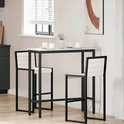 stol Bijelo 100 x 40 x 101 cm Inženjerska drva i celik