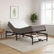 vidaXL Električna nastavljiva postelja Črna 107 x 203 cm Jeklo