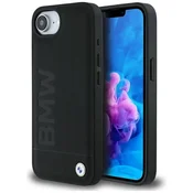 slomart Etui BMW Leather Hot Stamp za iPhone 16e - črno