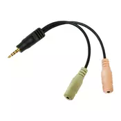LogiLink audio adapter 4-pin muški 3.5 mm stereo na 2x 3.5mm ženski ( 2750 )