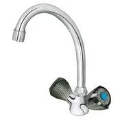 Dvorucna slavina - baterija za sudoperu - lavabo stojeca - duži izliv 200 mm Klasik fumme KF23020 ROSAN