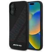 slomart Ohišje AMG Checkered Flag Pattern MagSafe za iPhone 16 - črno