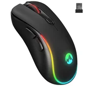 Everest bežični miš - SM-W75 -X-RAPID (1600 DPI, 6 tipki, optički, crni, RGB LED) 35467