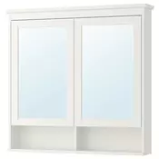 HEMNES Ormaric s ogledalom i 2 vrata, bela, 103x16x98 cm