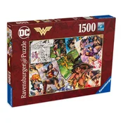 Ravensburger - Puzzle DC Comics: Kolaž Čudežne ženske - 1 500 kosov