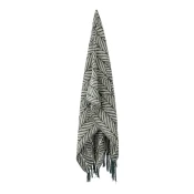 Zeleno-bež odeja iz recikliranega bombaža 130x160 cm Ugento – Bloomingville